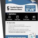 Mr. Pen Adhesive Magnetic Sheets, 12" x 16", 5 Pack, Magnetic Sheet, Magnetic Paper, Magnet Paper Sheets, Magnetic Sheets with Adhesive Backing, Flexible Magnetic Sheet, Photo Magnets, Magnet Sheet