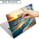Laptop Skin Sticker Decal,12" 13" 13.3" 14" 15" 15.4" 15.6 inch Laptop Skin Sticker Cover Art Protector Notebook (2 Wrist Pad Skins Included), Decorative Removable, Sunset Beach