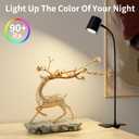 Dott Arts Desk Lamp,USB Clip On Light,Book Lights for Reading at Night,3 Color Modes,10 Brightness Clamp Lights,360 Gooseneck LED Reading Light for Books in Bed,Eye-Care for Home Office,Headboards