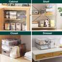 2 x LALASTAR 2 Pack Fridge Organizer with Pull-out Drawer, Stackable Freezer Organizer Bin, Pantry Organization and Storage, BPA Free, 3.17QT