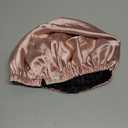 YANIBEST Adjustable Satin Bonnet Double Layer Hair Bonnet for Sleeping Bonnets for Women Hats Curly Natural Hair, Blush Pink (One Size)