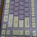 Wireless Keyboard and Mouse Combo, Full-Sized Wireless Keyboard and Adjustable DPI Mouse, 2.4GHz USB Receiver, Silent Keyboard and Mouse for PC, Windows, MAC, Desktop, Laptop(Purple)