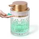 Glass Soap Dispensers with Red Copper Pump Head