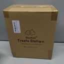 Dog Treat Container, Wooden Cat Food Container Storage with 2 Jars, Food Storage Organizer for Dog and Cat, White Wooden Pet Treat Container, Great Gift for Pet Lover