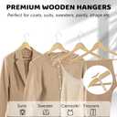 Edergoo Wooden Hangers 20 Pack, Durable Wood Hangers with 360 Swivel Hook & Notches, Slim Coat Hanger Wooden for Closet, Natural