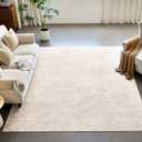 INGEROOM 5x7 Area Rugs for Living Room, Washable Area Rug 5x7 Beige, Modern Design Carpet, Geometric Carpet for Bedroom, Dining Room, Offic, Entryway