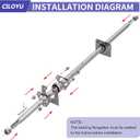 Heavy Duty DIY Steel 44" Go Kart Live Axle Kit 1" Diameter 3/4" Step Down 3/4-16" Fine Thread Ends 1/4" Keyway Replacement for Go Kart Cart ATV Quads Dune Buggies with Rear Axle Bearing Kit