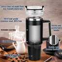 FAMKX 40oz Insulated Travel Mug Tumbler With Handle and Straw,Stainless Steel Double Wall Vacuum Cup Keep Drink Cold and Hot