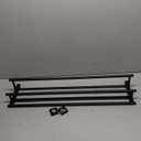 Alise Towel Rack for Bathroom Wall Mount, Double Towel Bars for Bathroom, 28 Inch Bathroom Towel Holder Double Towel Bars with Shelf, SUS304 Stainless Steel Towel Hanger for Bathroom Walls, Matte Black