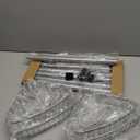 Corner Shower Caddy Tension Pole: Adjustable Rustproof 4-Tier Inside Bathroom Organizer - 47-121 inch Quick Installation Bathtub Shelves for Shampoo Storage - Rod Floor Standing Bath Rack (Silver)