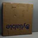 Folding Table 4 Foot Portable Heavy Duty Plastic Fold-in-Half Utility Table Small Indoor Outdoor Adjustable Height Folding with Carrying Handle, Camping and Party, White