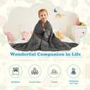CuteKing Weighted Blanket (7lbs, 40"x 60", Grey) Heavy Blanket for 60-80lbs, Weighted Blanket for Cooling & Heating with Premium Glass Beads, Thick Blanket All-Season
