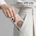 Magnetic Phone Ring Grip Holder, Silicone Finger Loop Grip, Compatible with MasSafe, Back of Phone for iPhone Pro Max/Plus/16/15/15/14/13/12 Series, Light Brown