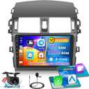 Roinvou [8 Core 6G+128G] for Toyota Corolla 2009-2013 Android Radio with Wireless Carplay Android Auto, 9 Inch IPS Touch Screen Car Stereo, Bluetooth 5.0, 32 EQ, GPS, WiFi, 59UI, AHD Backup Camera