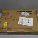 WESTREE Dual Monitor Stand Riser, Wood and Steel Monitor Stand Riser, Computer Monitor Stand for 2 Monitors, Multi-Purpose Desktop Storage Stand for Computer,Laptop,Printer,TV (Large, Black)