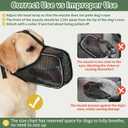 Mayerzon Dog Muzzle, Patented Mesh Muzzle with Panting Room for Large Medium Small Sized Dogs, Soft Mouth Guard to Prevent Biting Eating for Grooming Vet Visit Walking, Reflective and Full Covered, Small