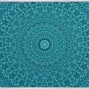 Super Absorbent Dish Drying Mat, Microfiber Fast-Drying Dish Mat, 24" x 18", Kitchen Dish Drying Pad, Mandala Turquoise Teal Blue Green
