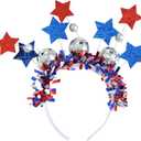 2 x Sincere Party 4th of July Independence Day Dress Up Heaband for Family Members Use Standard Size