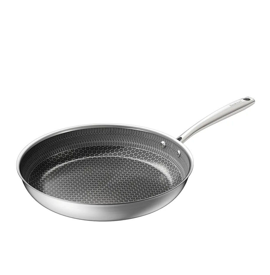 Redchef Non Stick Frying Pans, Hybrid Ceramic Frying Pan, Nonstick Skillet with Stay-Cool Handle, Non Toxic, PFAS PFOA & PTFE Free, Dishwasher & Oven Safe, Compatible All Cooktops (Black, 12 inch)