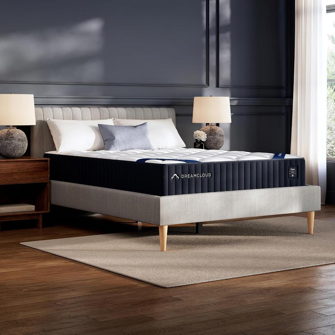 DreamCloud Classic 12" Twin Mattress - Luxury Hybrid Gel Memory Foam - 365 Night Trial - Back Pain Relief - Fiberglass Free - Mattress in a Box - CertiPUR-US Certified