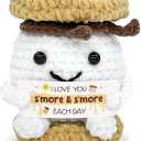 Smore Crochet Gift for Mom from Daughter, Son, Wedding for Couple, Him Her, Cute I Love You Smore Gift for Friends & Family, Birthday, Christmas, Valentine’s Day Gift Ideas