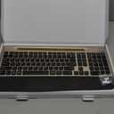 JOYACCESS Ergonomic Wireless Keyboard with Wrist Rest, Phone/Tablet Holder,Windows & Mac OS, 2.4 GHz Wireless, Full-Size,Quiet Keyboard Compatible for Laptop,PC, Mac, Windows -Black Glod