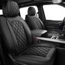 MIROZO Truck Seat Covers Full Set for Ram, Waterproof Ram 1500 Seat Cover Leather Seat Cover Compatible with 2009-2025 Ram 1500/2500/3500 Crew Quad Cab Pickup with Split Curved Bench 40/60,Black
