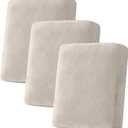 H.VERSAILTEX Velvet Stretch Couch Cushion Cover Plush Cushion Slipcover for Chair Loveseat Sofa Cushion Furniture Protector Seat Cushion Sofa Cover (3 Piece Sofa Cushion Covers, French Oak)