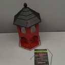 Kingsyard Metal Bird Feeder for Outdoor Hanging, Wild Bird Feeders with Circular Perch, Easy to Clean & Refill, 4 lbs Large Seed Capacity, Red