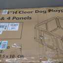 Clear Puppy Playpen Indoor - Ideal for Small & Toy Dogs - Height 24 Inch, 4 Panels, White