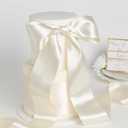 LaRibbons Ivory Satin Ribbon 3 Inch x 10 Yards Double Fcaed Continuous Ivory Ribbon for Flower Bouquet, Chair Sashes, Baby Shower, Garland, Gift Wrapping, Craft Project