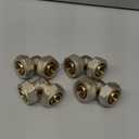 4 Pack 3/4'' Elbow Air Piping Fittings 3/4'' x 3/4'' Tubing Brass-Nickel Plated Equal Elbow Tubing Fittings for Shop Garage Compressed Air Line System Kit Air Compressor Accessories