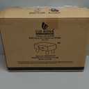 Small Foot Stool with Handle, Brown Faux Leather Short Foot Stool Rest, Rectangle Storage Foot Stools Ottoman with Plastic Legs, Padded Footstool Small Step Stool for Living Room, Office, Desk, Patio