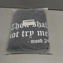 Teen Girls Womens Funny Hoodies Letter Printed Thou Shall Not Try Me Women's Hoodie Pullover Sweatshirt (M)