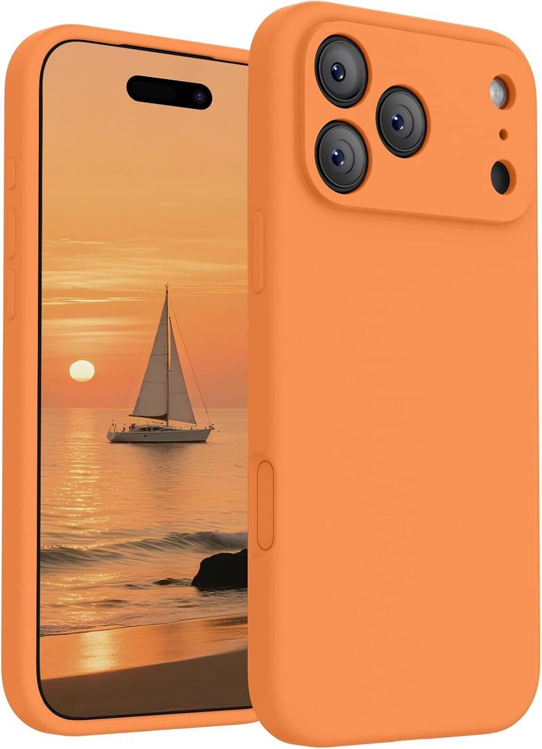 FireNova Magnetic for iPhone 17 Pro Case, Compatible with MagSafe, [Integrated Silicone Camera Control Button] [Camera Protection] Anti-Scratch Microfiber Lining Phone Case, 6.3", Orange