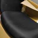 Office Star Pneumatic Sculptured Office Task Chair with Thick Padded Seat and Built-in Lumbar Support, Black