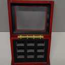 Sports Championship Rings Wooden Display case Shadow Box Without Rings (9 Slots)