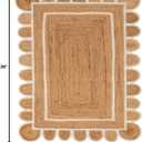 Scallop Jute with White Border (2X3 Feet)