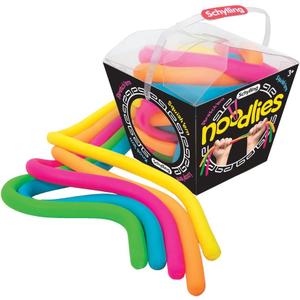 Schylling NeeDoh Noodlies - Sensory Squeeze Toy - Contains 5 Stretchy Noodles - 14" Long - Multicolored (Pack of 1)