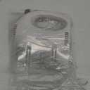 OVENTE 5-Speed Electric Hand Mixer with Stainless Steel Mixing Whisk, Snap-On Storage Case, Portable & Lightweight 150W Motor, Compact Handheld Mixer for Baking, Blending or Cooking, White HM151W