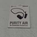Purity Air Open Ear Headphones - True Air Conduction Wireless Bluetooth Open Ear Earbuds with Dual Mic for iPhone/Android - Secured Long Wearing Comfort, Sports Sweat Resistant (Black/Black)
