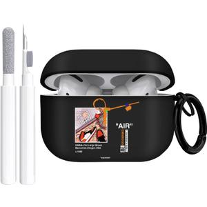 for Airpods Pro 2 Case, Cute Cool Sports Red Shoe Pattern TPU Soft Case with Cleaner Kit & Keychain