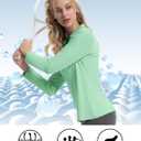 FKEEP Women's Tennis Golf Shirt Long Sleeved Top Sport Activewear V-Neck Workout Athletic (XXL)