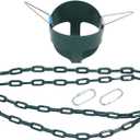 Full Bucket Toddler Swing High Back Full Bucket Toddler Swing Seat with Finger Grip and Plastic Coated Chains 200KG