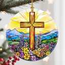 3 x Christmas Ornament, Christmas Decoration, Ceramic-Style Cross Ornament, Heirloom Keepsakes, Holiday Ornaments, Religious Gifts, Unique Xmas Gift, Christian Gifts, Gift Idea