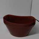 6 Pcs Brown Football Plastic Ice Bucket Drink Cooler Bulk 4.5l Oval Storage Basket Tub with Handles for Summer Sport Birthday Party Decoration Supplies