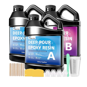 Deep Pour Epoxy Resin 3 Gal, 2:1 Epoxy Kit for 2-4 Inches Deepth Pouring, Crystal Clear Self-Leveling & Bubble Free Casting Resin for Dry Flower, River Table, Countertop, Crafts