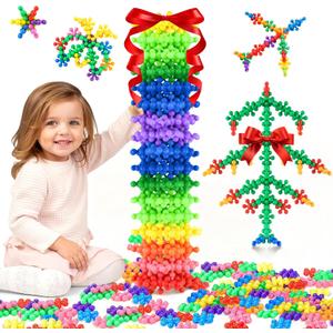 300 Pieces Building Blocks Kids STEM Toys Educational Discs Sets Interlocking Solid Plastic for Preschool Boys and Girls Aged 3+, Birthday for Boys Girls 3-5