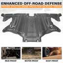 Rear Skid Plate Compatible with 2017-2025 Tesla Model 3 & 2020-2025 Tesla Model Y, Heavy Duty Steel Rear Under Engine Guard Cover Splash Shield Chassis Cover with Install Accessories
