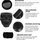 Spooky Skull Face Mask for Airsoft Paintball Motor Racing Polarized Lens (Black)